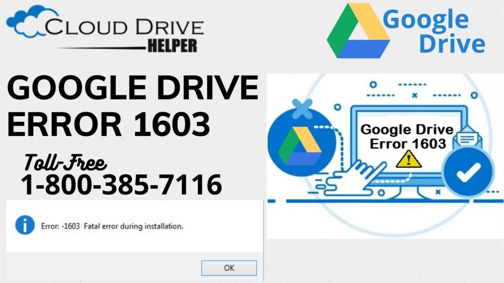 Fix Google Drive Error 1603 Code.