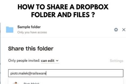 how to share a dropbox folder and files